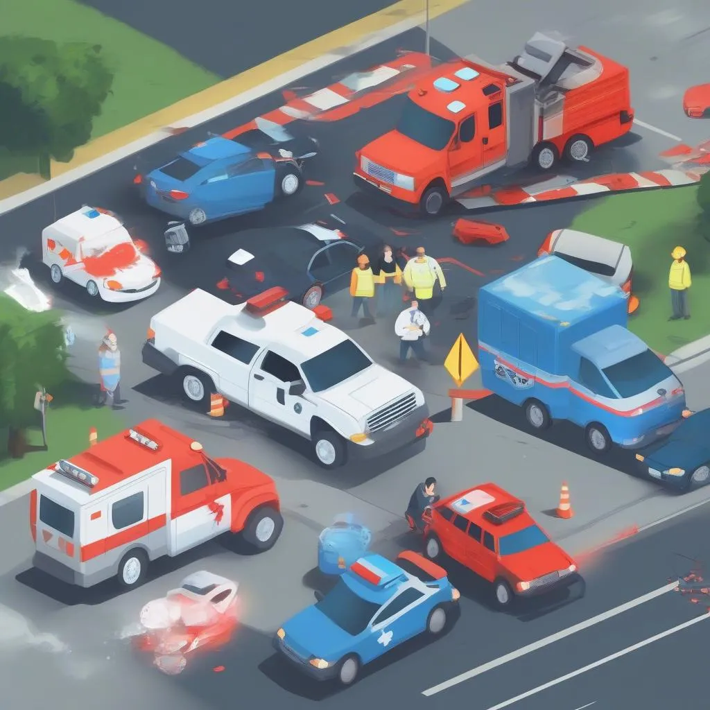 Car Accident Scene